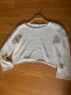 Mustard Seed Cream Crochet Asymmetrical Skirt